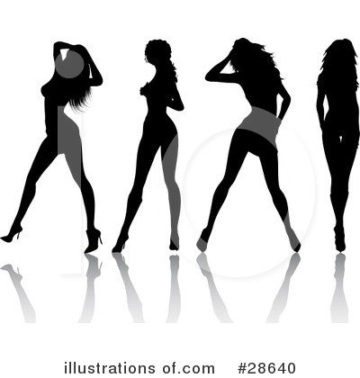 Royalty-Free (RF) Silhouetted People Clipart Illustration by KJ Pargeter - Stock Sample #28640