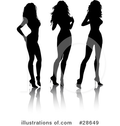 Royalty-Free (RF) Silhouetted People Clipart Illustration by KJ Pargeter - Stock Sample #28649