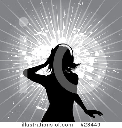 Royalty-Free (RF) Silhouetted Woman Clipart Illustration by KJ Pargeter - Stock Sample #28449