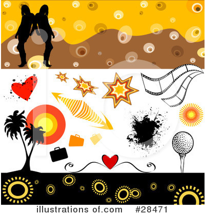 Royalty-Free (RF) Silhouetted Woman Clipart Illustration by KJ Pargeter - Stock Sample #28471