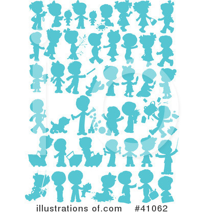 Royalty-Free (RF) Silhouettes Clipart Illustration by Alex Bannykh - Stock Sample #41062