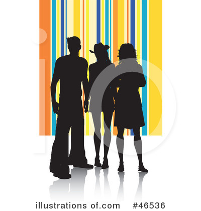 Royalty-Free (RF) Silhouettes Clipart Illustration by KJ Pargeter - Stock Sample #46536