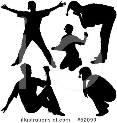 Royalty-Free (RF) Silhouettes Clipart Illustration by dero - Stock Sample #52090