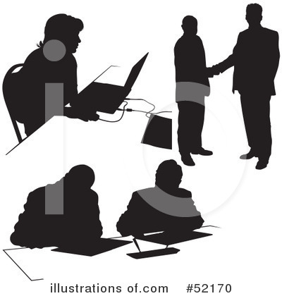 Royalty-Free (RF) Silhouettes Clipart Illustration by dero - Stock Sample #52170