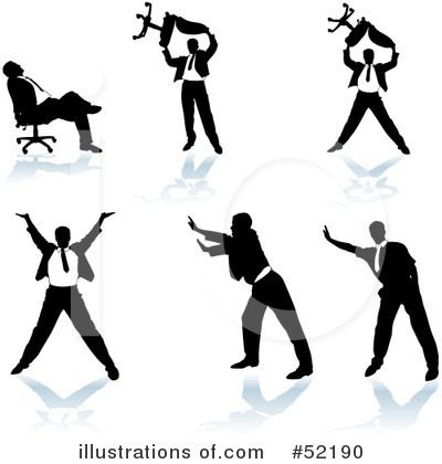 Royalty-Free (RF) Silhouettes Clipart Illustration by dero - Stock Sample #52190