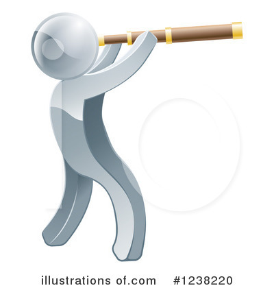Royalty-Free (RF) Silver Man Clipart Illustration by AtStockIllustration - Stock Sample #1238220