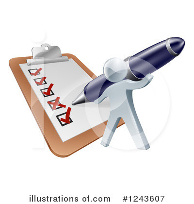 Royalty-Free (RF) Silver Man Clipart Illustration by AtStockIllustration - Stock Sample #1243607