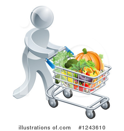 Groceries Clipart #1243610 by AtStockIllustration