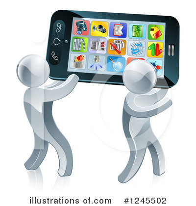 Cell Phone Clipart #1245502 by AtStockIllustration