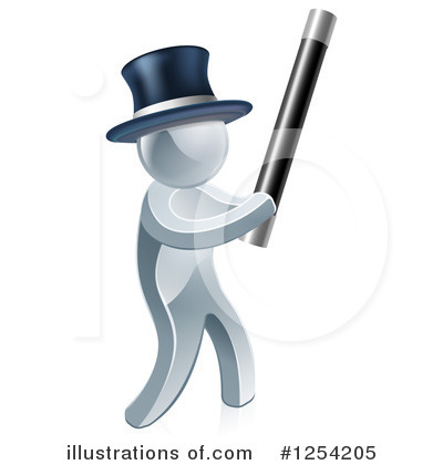 Royalty-Free (RF) Silver Man Clipart Illustration by AtStockIllustration - Stock Sample #1254205