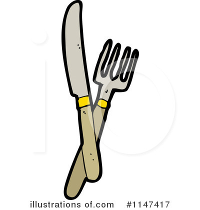 Royalty-Free (RF) Silverware Clipart Illustration by lineartestpilot - Stock Sample #1147417