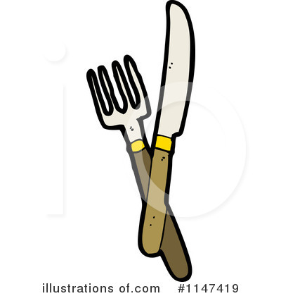 Royalty-Free (RF) Silverware Clipart Illustration by lineartestpilot - Stock Sample #1147419