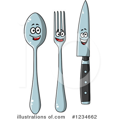 Royalty-Free (RF) Silverware Clipart Illustration by Vector Tradition SM - Stock Sample #1234662