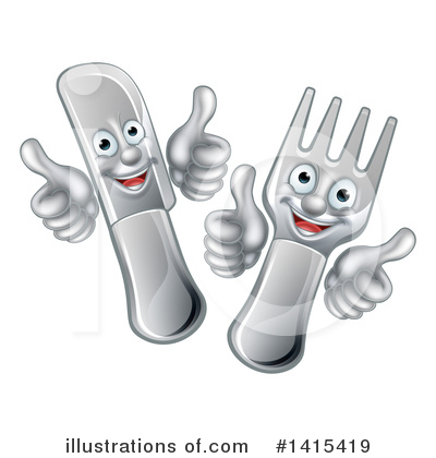 Cutlery Clipart #1415419 by AtStockIllustration