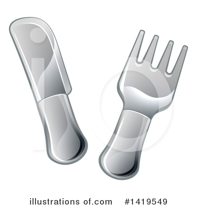 Silverware Clipart #1419549 by AtStockIllustration