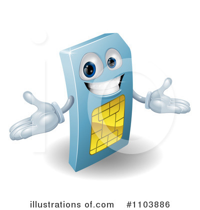 Royalty-Free (RF) Sim Card Clipart Illustration by AtStockIllustration - Stock Sample #1103886