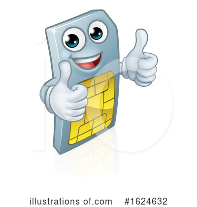 Royalty-Free (RF) Sim Card Clipart Illustration by AtStockIllustration - Stock Sample #1624632