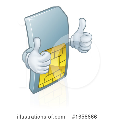Royalty-Free (RF) Sim Card Clipart Illustration by AtStockIllustration - Stock Sample #1658866