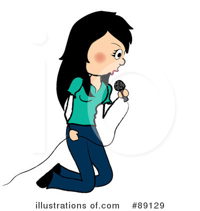Royalty-Free (RF) Singer Clipart Illustration by Pams Clipart - Stock Sample #89129