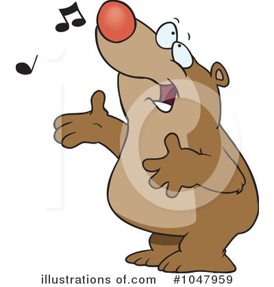 Royalty-Free (RF) Singing Clipart Illustration by toonaday - Stock Sample #1047959