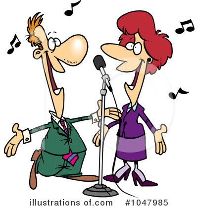 Royalty-Free (RF) Singing Clipart Illustration by toonaday - Stock Sample #1047985