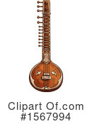Sitar Clipart #1567994 by Vector Tradition SM