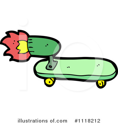 Royalty-Free (RF) Skateboard Clipart Illustration by lineartestpilot - Stock Sample #1118212