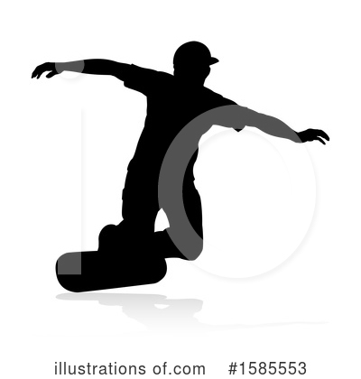 Royalty-Free (RF) Skateboarder Clipart Illustration by AtStockIllustration - Stock Sample #1585553