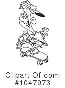 Skateboarding Clipart #1047973 by toonaday