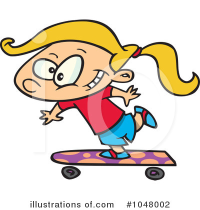 Skateboarding Clipart #1048002 by toonaday