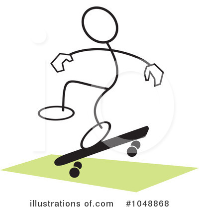 Royalty-Free (RF) Skateboarding Clipart Illustration by Johnny Sajem - Stock Sample #1048868