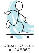 Skateboarding Clipart #1048869 by Johnny Sajem