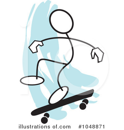 Royalty-Free (RF) Skateboarding Clipart Illustration by Johnny Sajem - Stock Sample #1048871