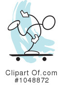 Skateboarding Clipart #1048872 by Johnny Sajem