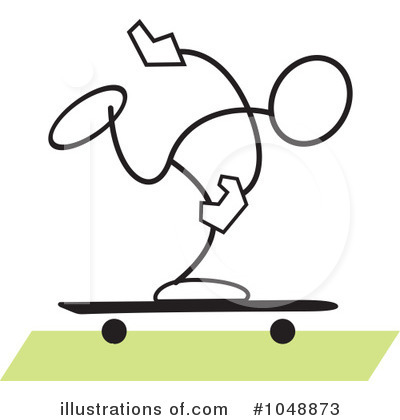 Skateboarding Clipart #1048873 by Johnny Sajem
