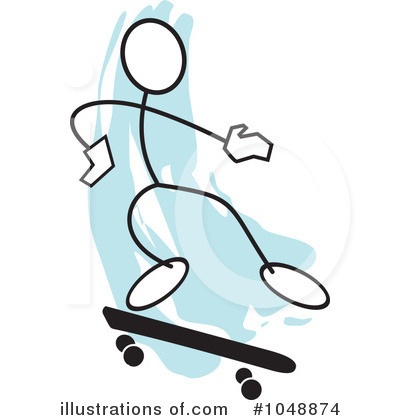 Royalty-Free (RF) Skateboarding Clipart Illustration by Johnny Sajem - Stock Sample #1048874