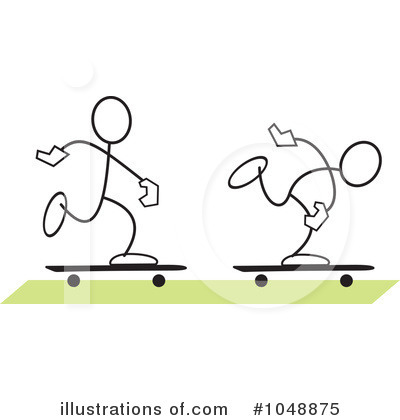 Skateboarding Clipart #1048875 by Johnny Sajem