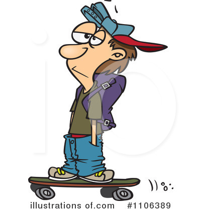Skateboarding Clipart #1106389 by toonaday