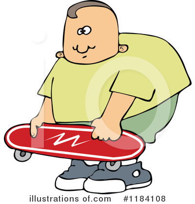 Royalty-Free (RF) Skateboarding Clipart Illustration by djart - Stock Sample #1184108