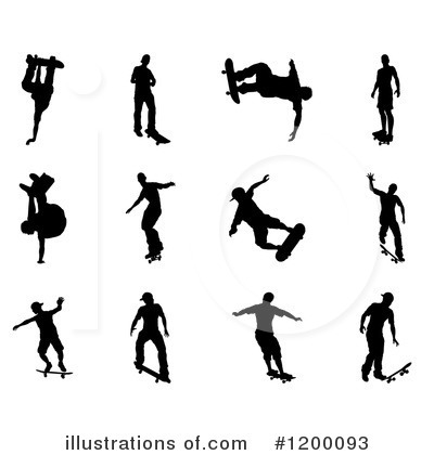 Royalty-Free (RF) Skateboarding Clipart Illustration by AtStockIllustration - Stock Sample #1200093