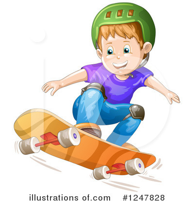 Royalty-Free (RF) Skateboarding Clipart Illustration by merlinul - Stock Sample #1247828