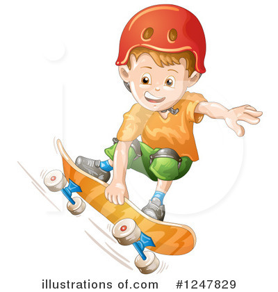 Royalty-Free (RF) Skateboarding Clipart Illustration by merlinul - Stock Sample #1247829