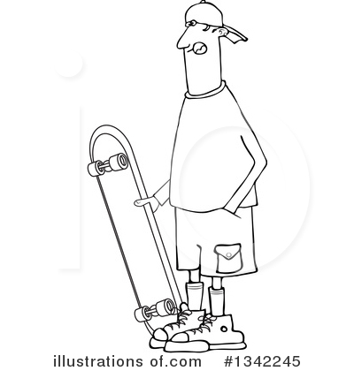 Royalty-Free (RF) Skateboarding Clipart Illustration by djart - Stock Sample #1342245
