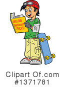 Skateboarding Clipart #1371781 by Clip Art Mascots