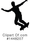 Skateboarding Clipart #1448207 by AtStockIllustration