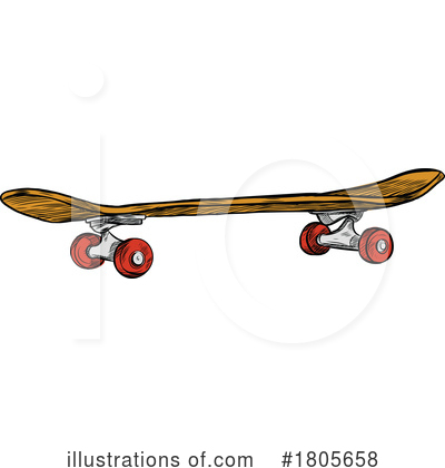 Skateboarding Clipart #1805658 by Domenico Condello