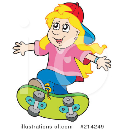 Royalty-Free (RF) Skateboarding Clipart Illustration by visekart - Stock Sample #214249