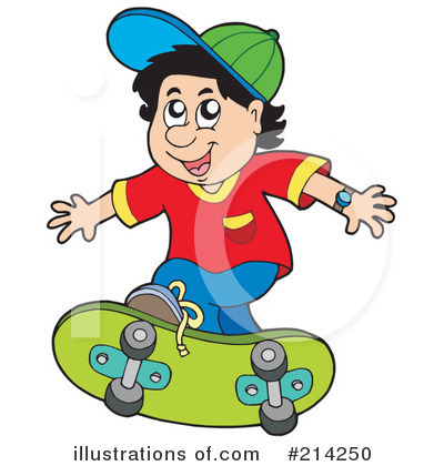 Royalty-Free (RF) Skateboarding Clipart Illustration by visekart - Stock Sample #214250