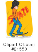Skateboarding Clipart #21550 by Paulo Resende