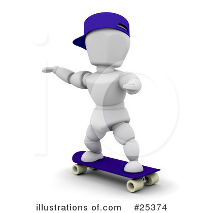 Royalty-Free (RF) Skateboarding Clipart Illustration by KJ Pargeter - Stock Sample #25374